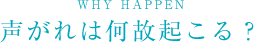 声がれは何故起こる?